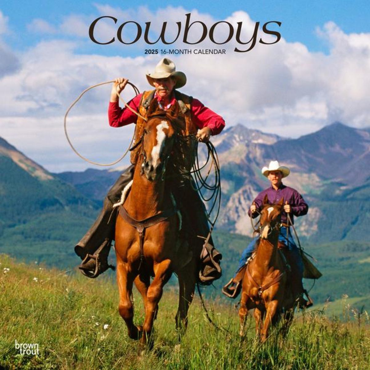 'Cowboys 2025 12 X 24 Inch Monthly Square Wall Calendar PlasticFree