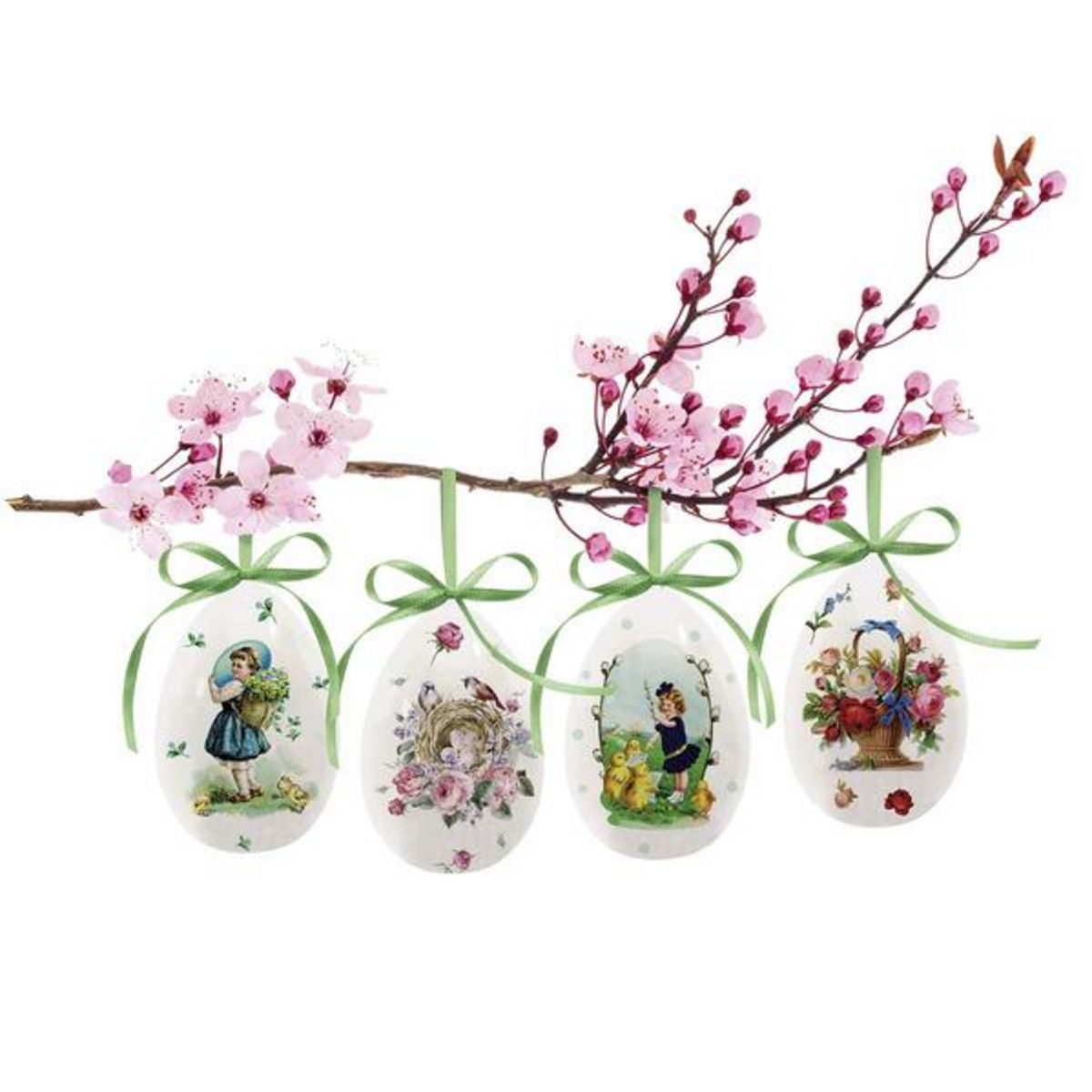 4er-Set Keramik-Ostereier »Frühlingsgrüße« kaufen