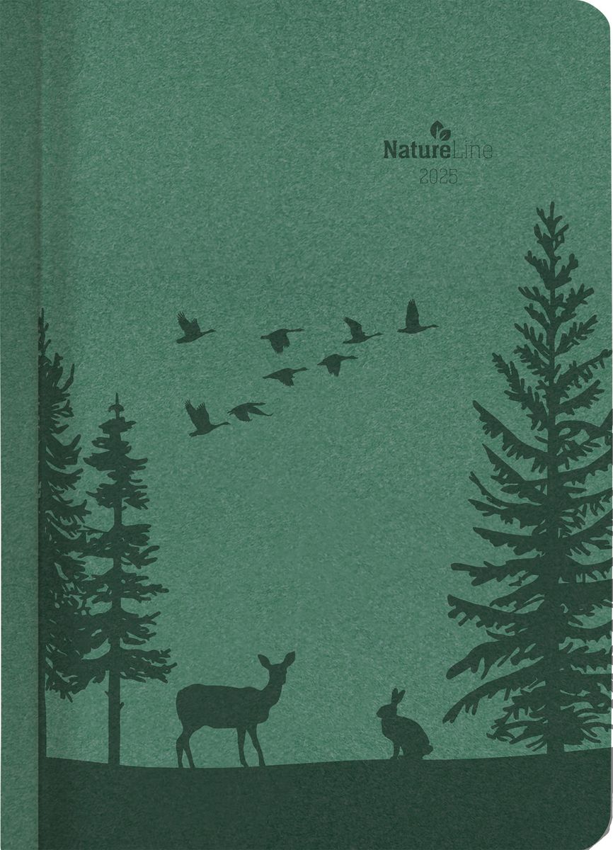 Buchkalender Nature Line Forest 2025 TaschenKalender A5 1 Tag 1