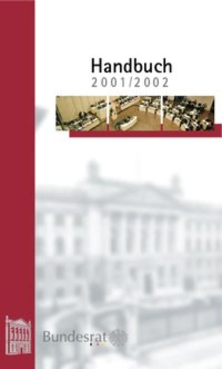 'Handbuch Des Bundesrates Für Das Geschäftsjahr 2001/2002' Von ...