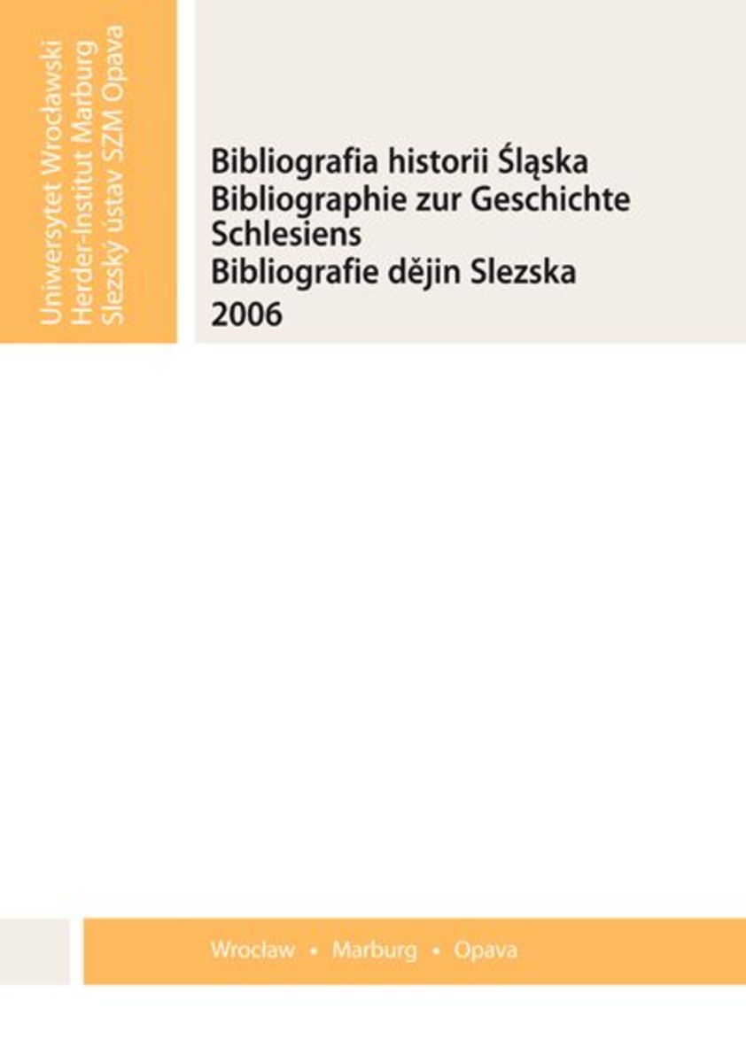 'Bibliographie zur Geschichte Schlesiens 2006' von '' Buch '9783