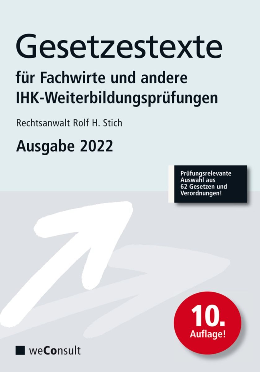 'Gesetzestexte Für Fachwirte Ausgabe 2022' Von 'Rechtsanwalt Rolf H ...