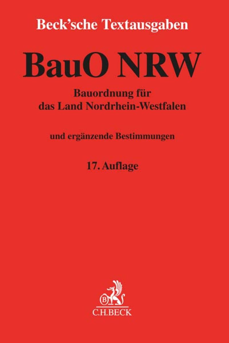 Bauordnung F R Das Land Nordrhein Westfalen Online Kaufen Thalia