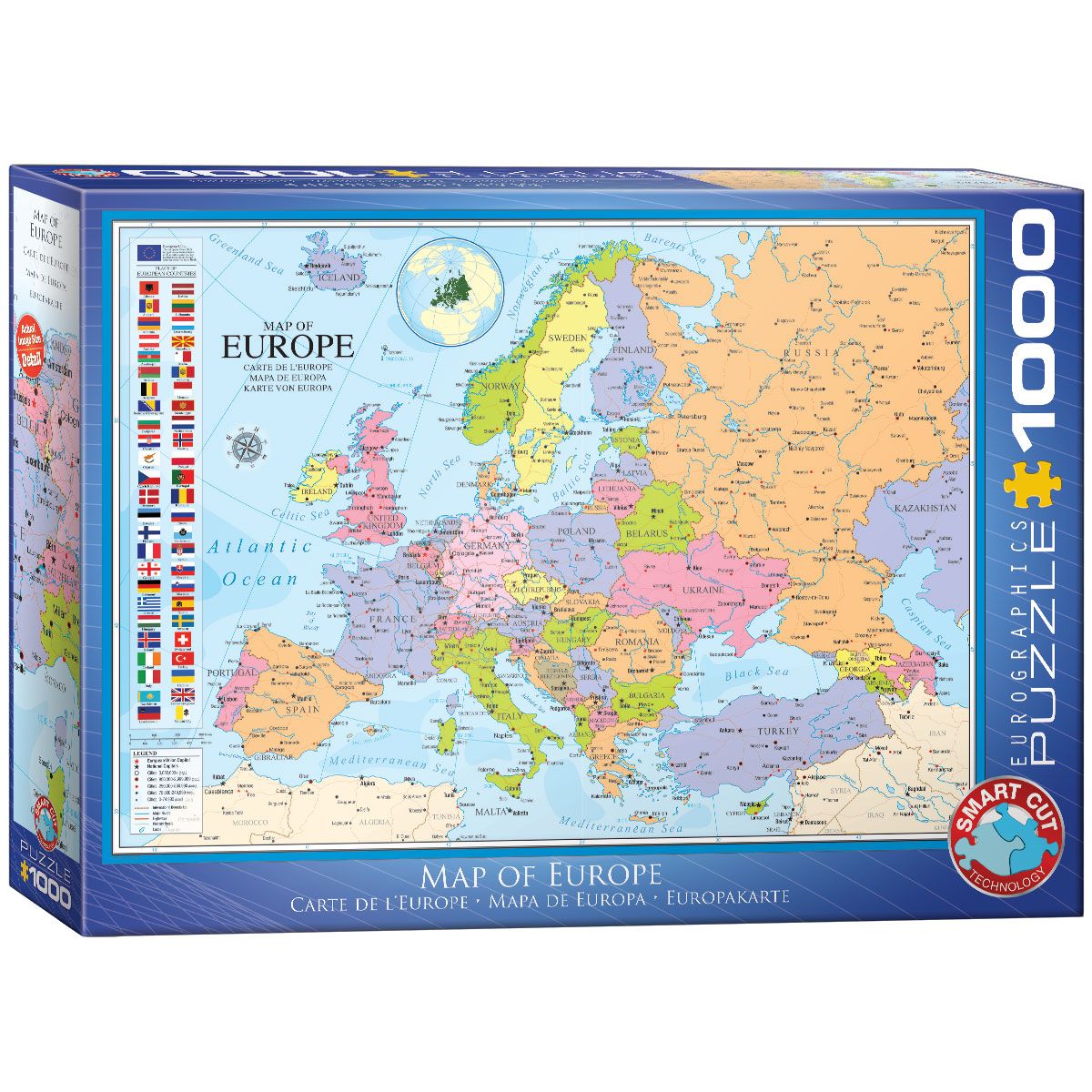 Eurographics 6000-0789 - Karte von Europa, Puzzle, 1.000 Teile kaufen