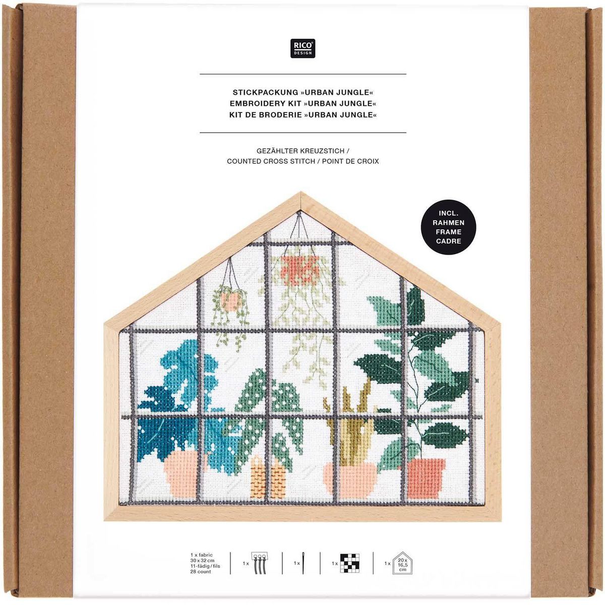 Stickpackung „Morning On The Coast“ – Kreuzstich-Kit Mit Allem Zubehör, Endgröße 38 X 31 Cm