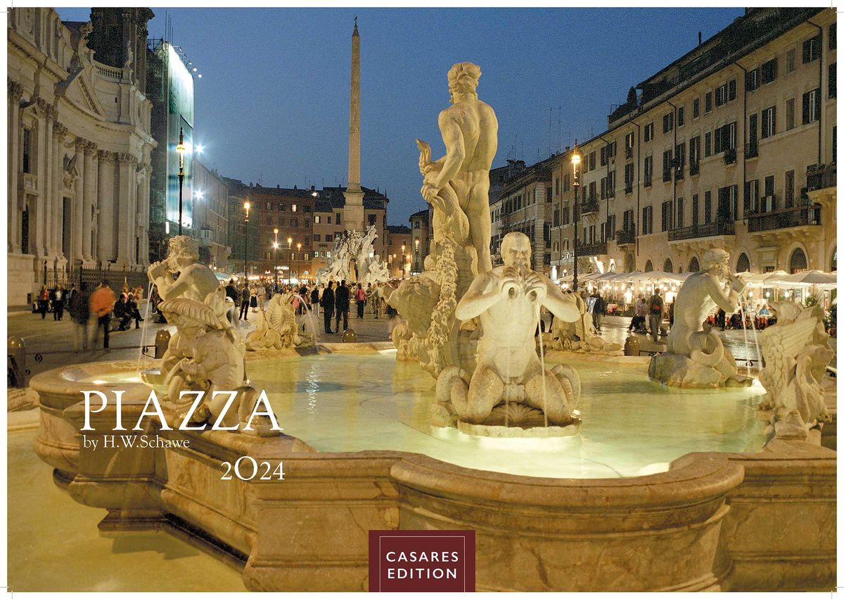 Piazza 2024 L 35x50cm von H.W. Schawe. Kalender Orell Füssli