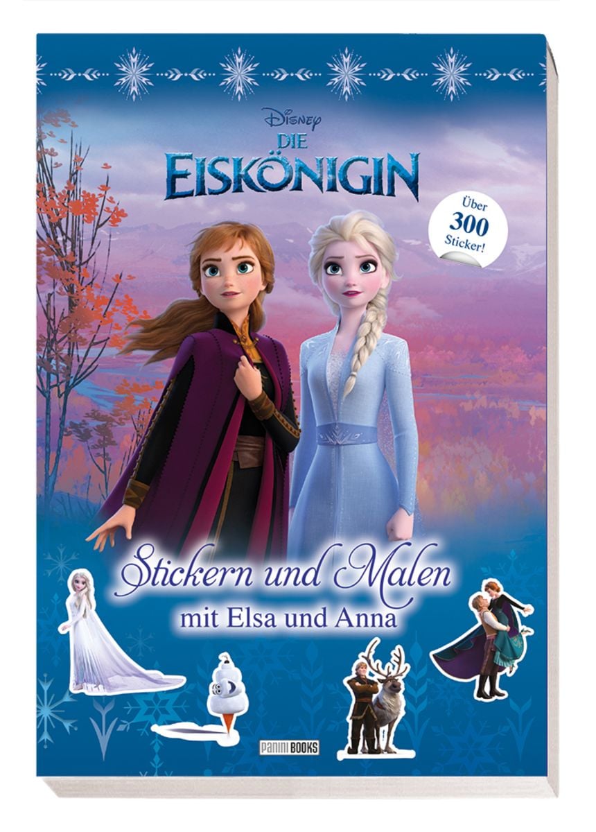 Frozen Eiskönigin Tagebuch Mit 3D-Glitzerstickern – Inkl. 4 Stifte, 100 Seiten, Personalisierbar Mit Namen