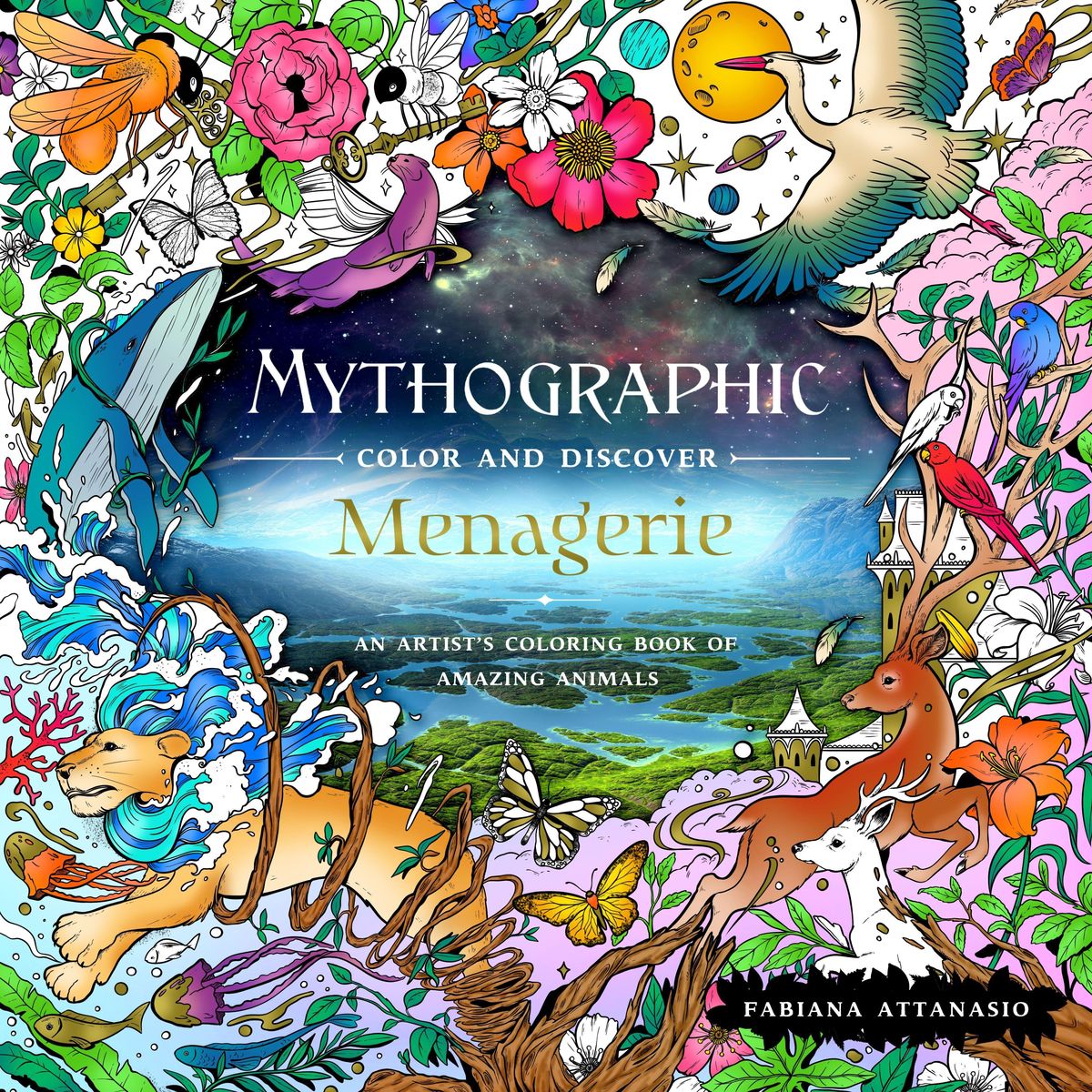 'Mythographic Color and Discover Menagerie An Artist's Coloring Book