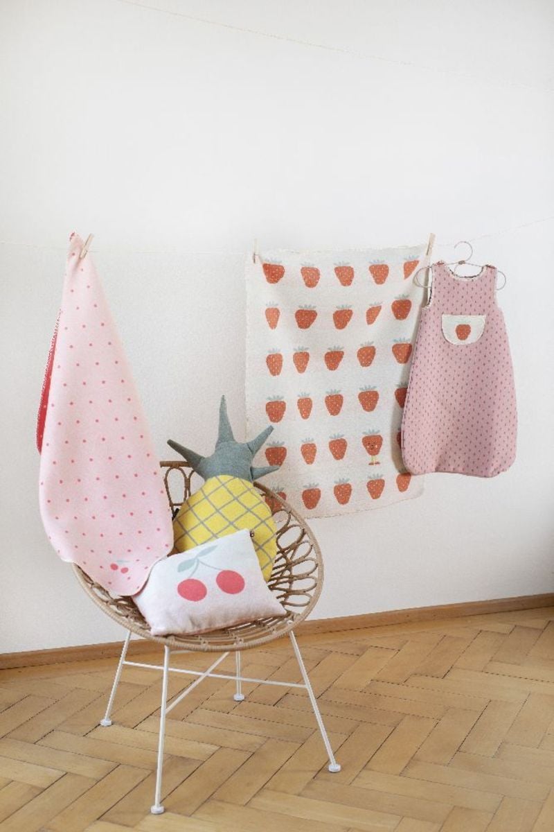 'Fussenegger gefülltes Kissen "Kirschen" rohweiß online bestellen