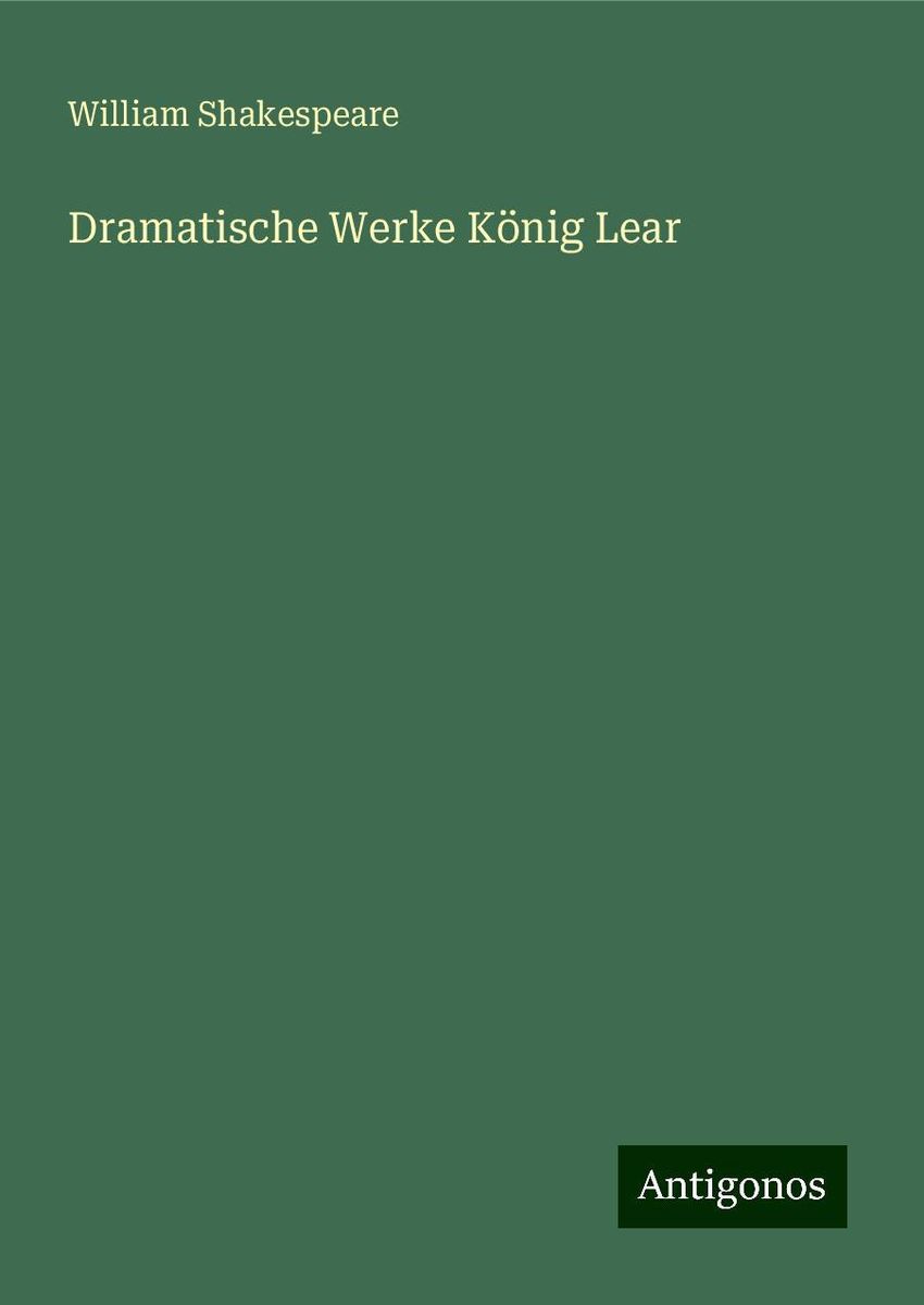 Dramatische Werke K Nig Lear Von William Shakespeare Buch Thalia