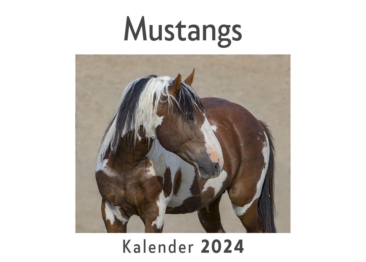 'Mustangs (Wandkalender 2024, Kalender DIN A4 quer, Monatskalender im