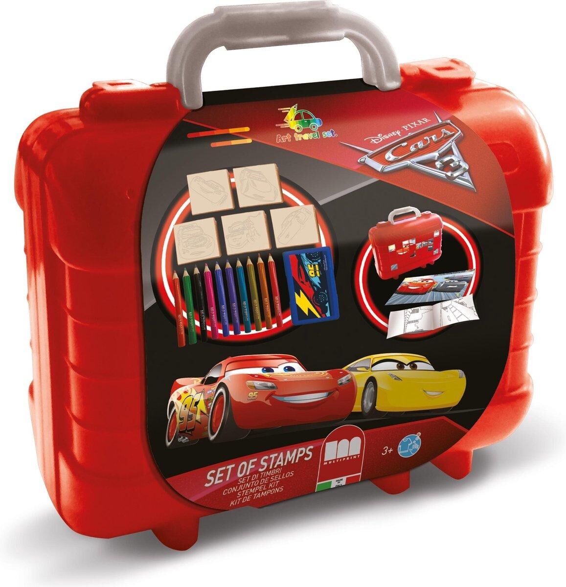 Cars 3 Reise-Set – Mit Stiften, Stempeln, Malbuch Und Aufklebern