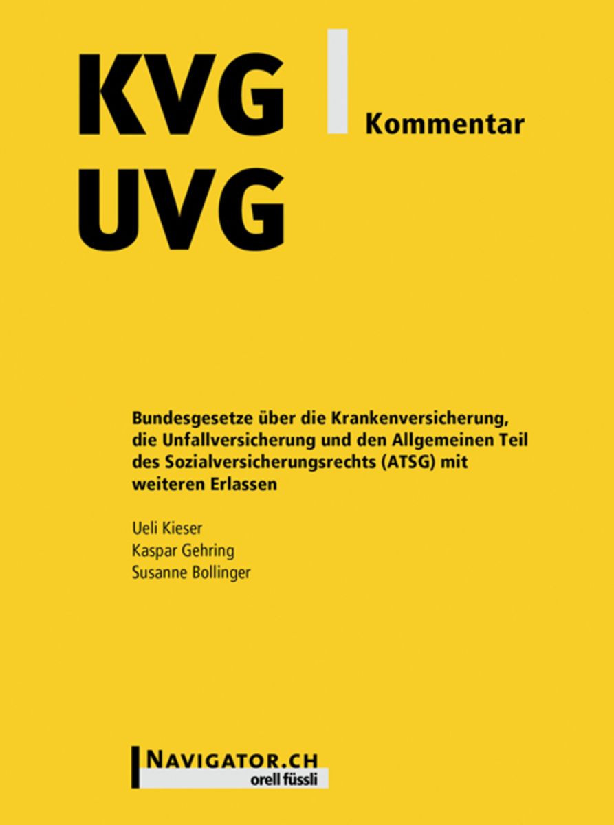 "KVG/UVG Kommentar" online kaufen