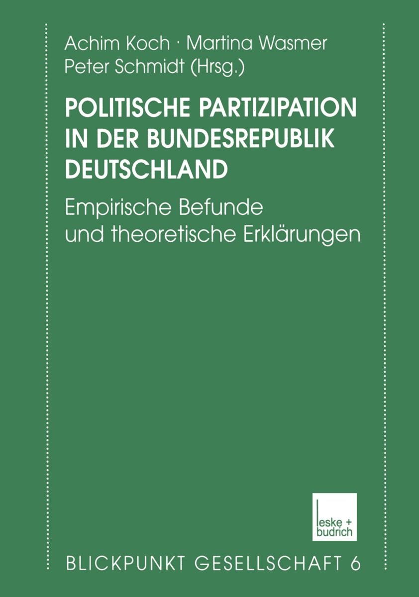 "Politische Partizipation In Der Bundesrepublik Deutschland" Online ...