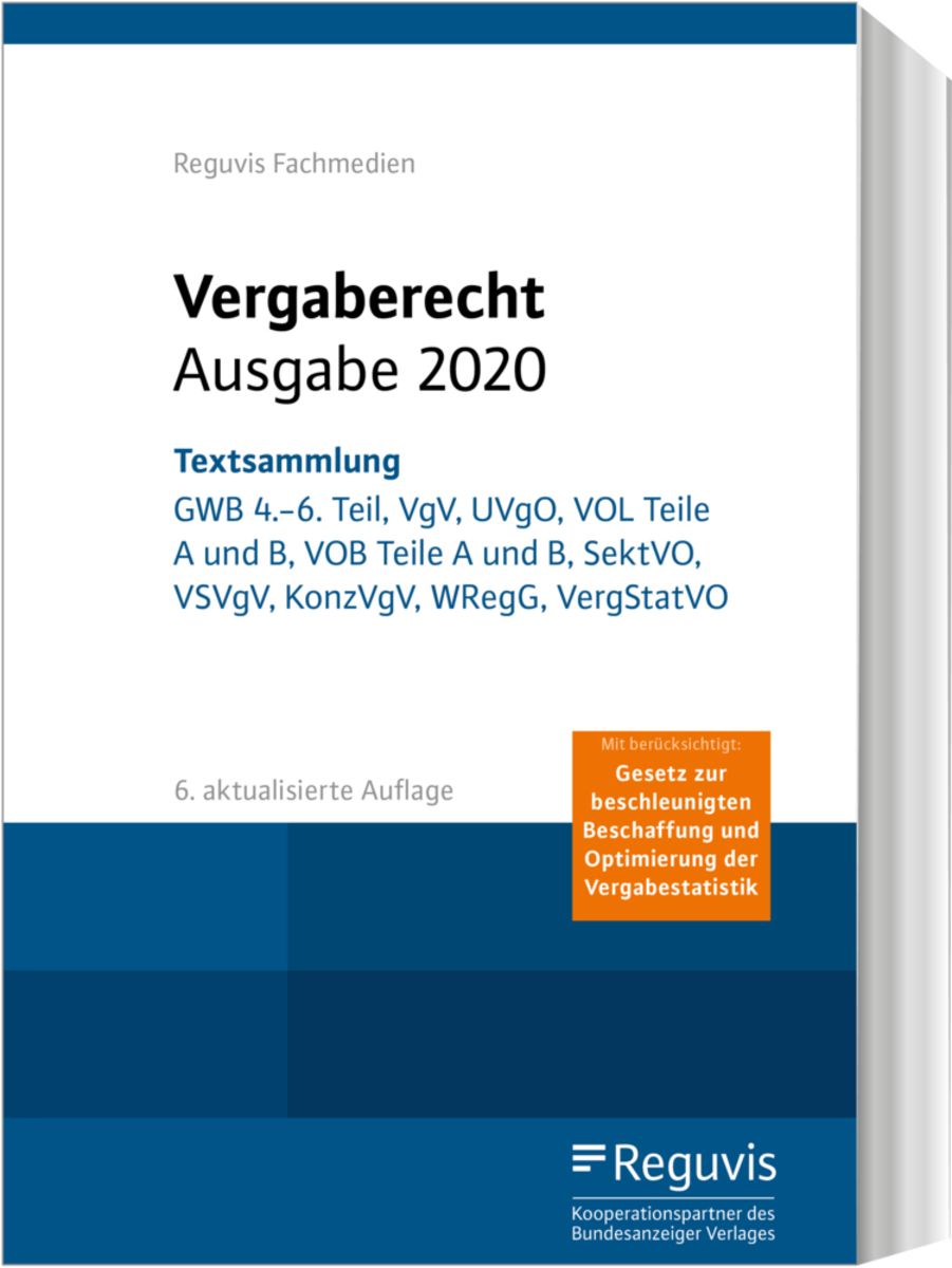 'Vergaberecht - Ausgabe 2020' Von '' - Buch - '978-3-8462-1168-7'