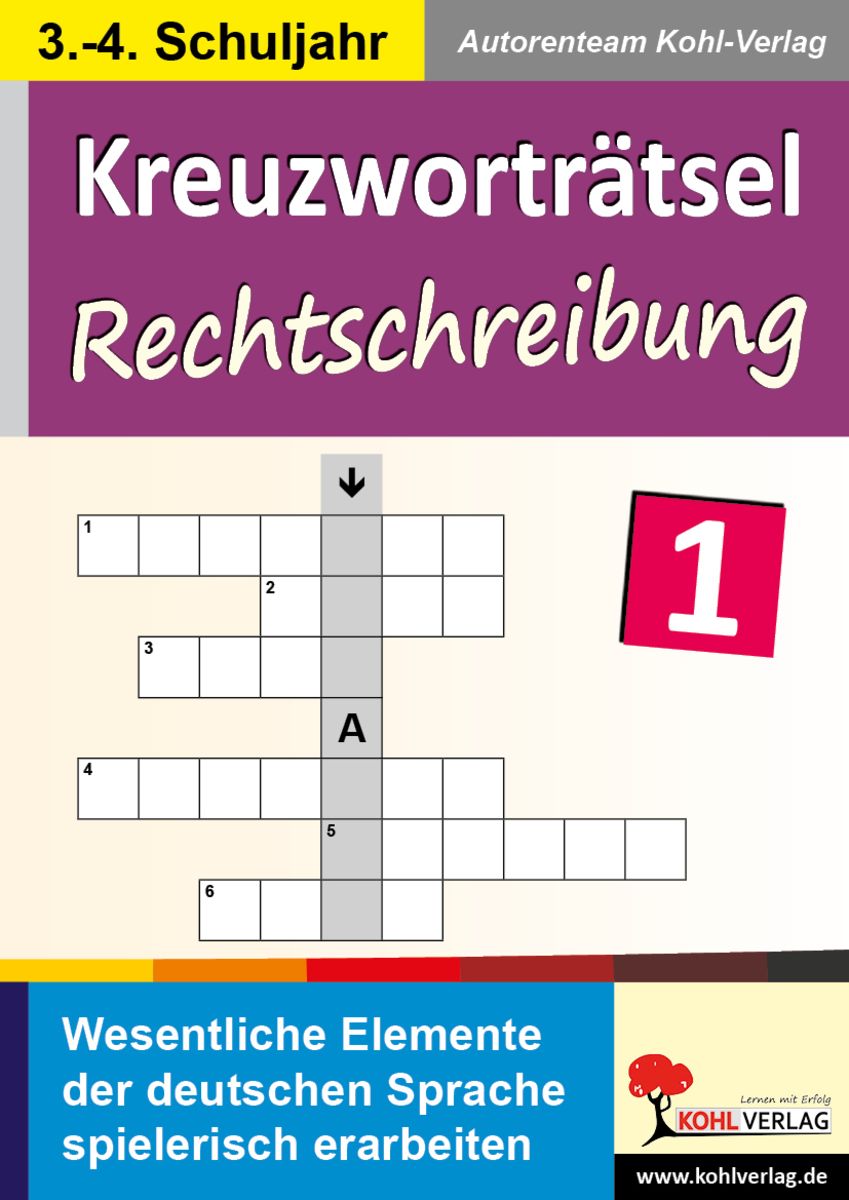 Kreuzworträtsel Rechtschreibung - Grundschule Schulbuch -  978-3-95686-475-9