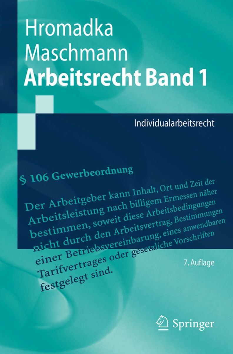 Arbeitsrecht Band 1 Von Wolfgang Hromadka - Buch | Thalia