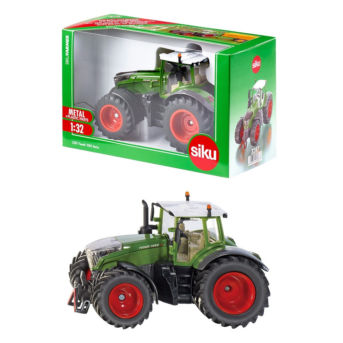 Excavadora Juguete Grande Tractor De Juguete Fendt 1050 Vario Siku - Escala  1:32, Metal/Plástico - Verde Juguete Agrícola Desmontable, image size:1200x1200