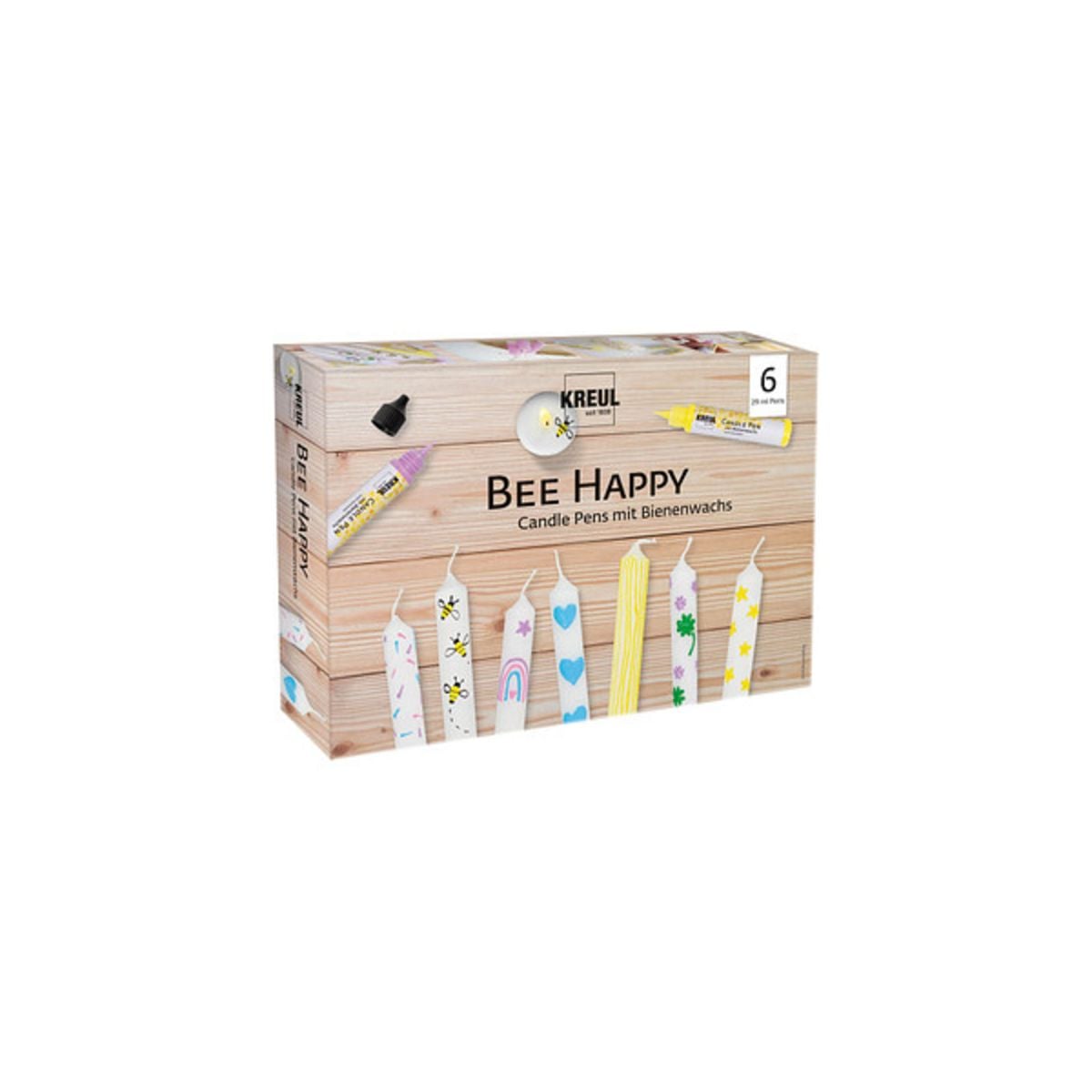 KREUL Candle Pen 6er Set Bee Happy, Kerzen verzieren und bemalen kaufen