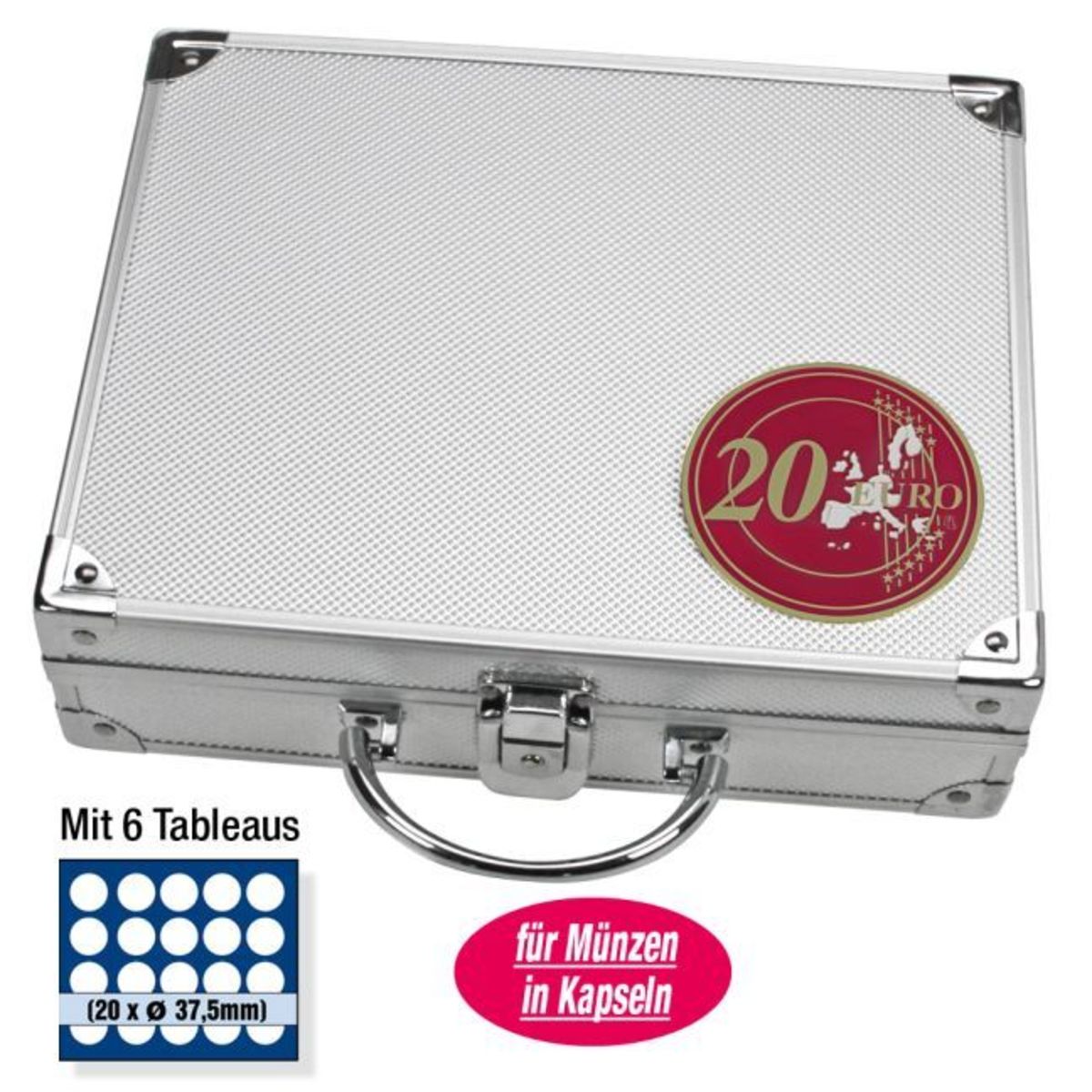 Holz-Münzkassette Für 35 Stk 10 Euro, 20 Euro, 10 DM Münzen In Kapseln - Foto 5