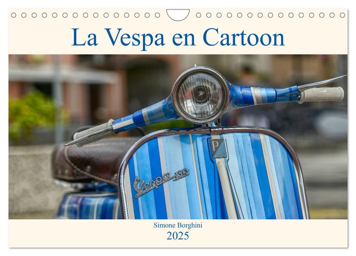 'La Vespa en Cartoon (Calendrier mural 2025 DIN A4 vertical), CALVENDO