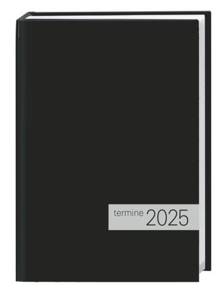 Kalenderbuch schwarz 2025 Athesia Thalia