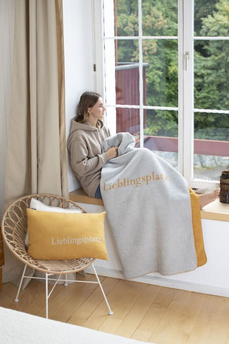 'Fussenegger Kissenhülle "Lieblingsplatz" ocker online bestellen