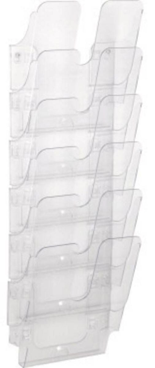 DURABLE Prospektspender Flexiplus 6 – A4 Hochformat, Transparent, Set Für 6 Fächer
