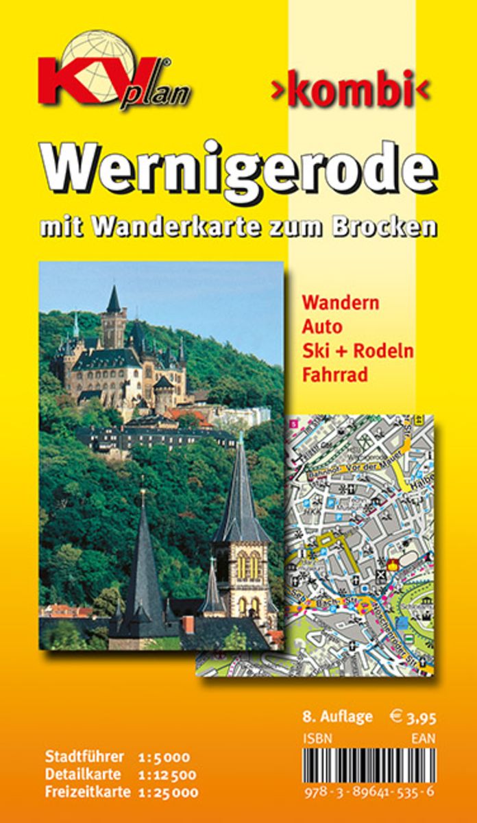 Wernigerode Kvplan Wanderkartefreizeitkartestadtplan 125000 112500 15000 Von 9926