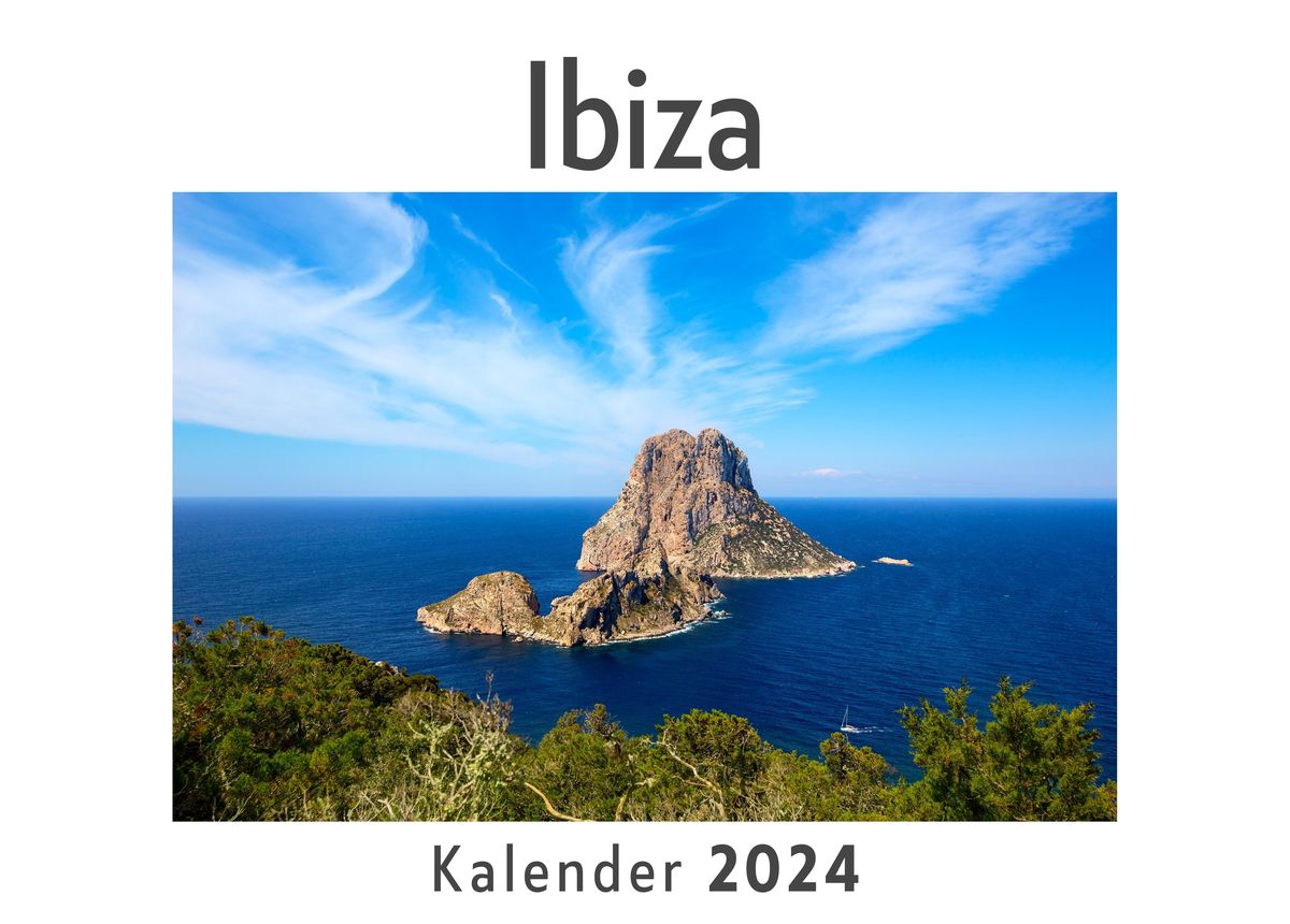 'Ibiza (Wandkalender 2024, Kalender DIN A4 quer, Monatskalender im Querformat mit Kalendarium 