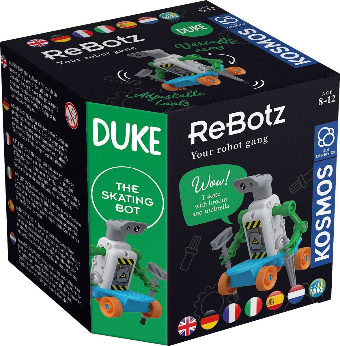 ReBotz Duke Le Skating Bot - Kit Expérimentation Robot Patineur Pour Enfants Dès 8 Ans