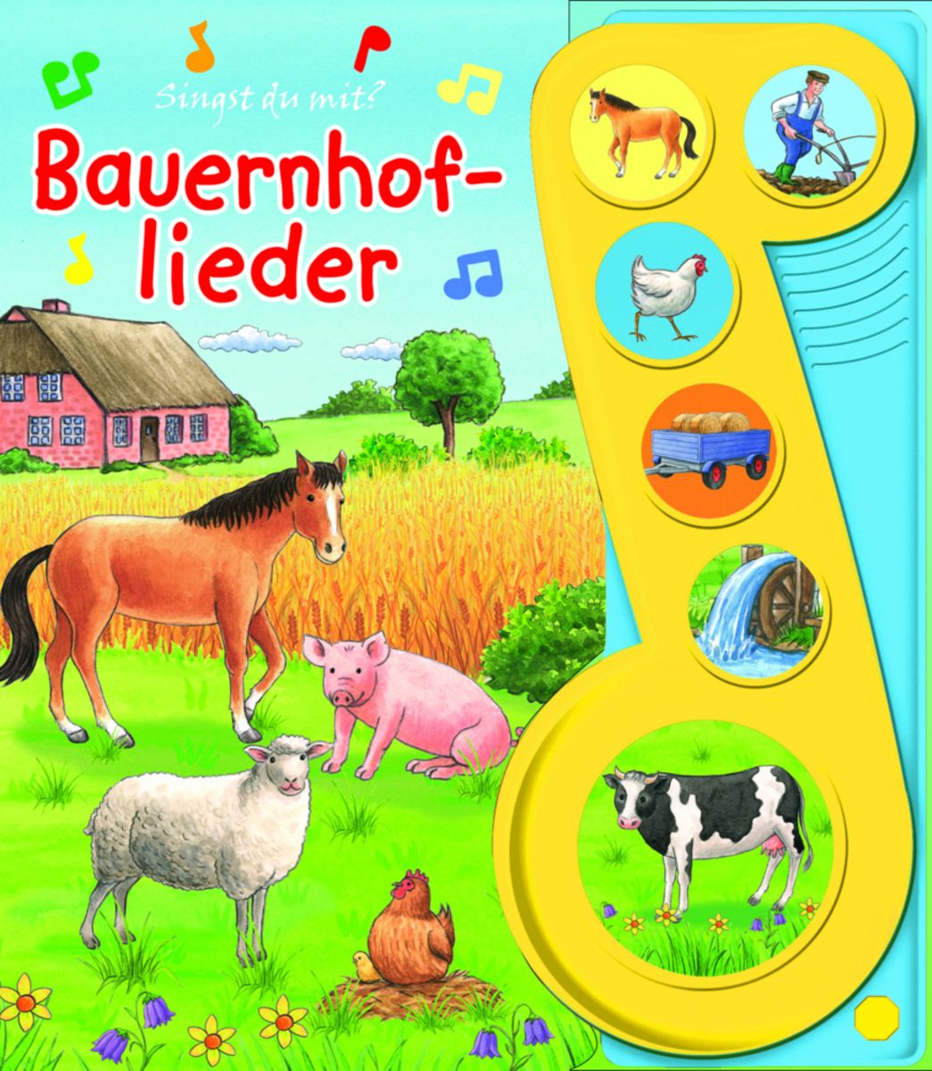 Bauernhof-Lieder - Liederbuch mit Sound - Pappbilöderbuch mit 6