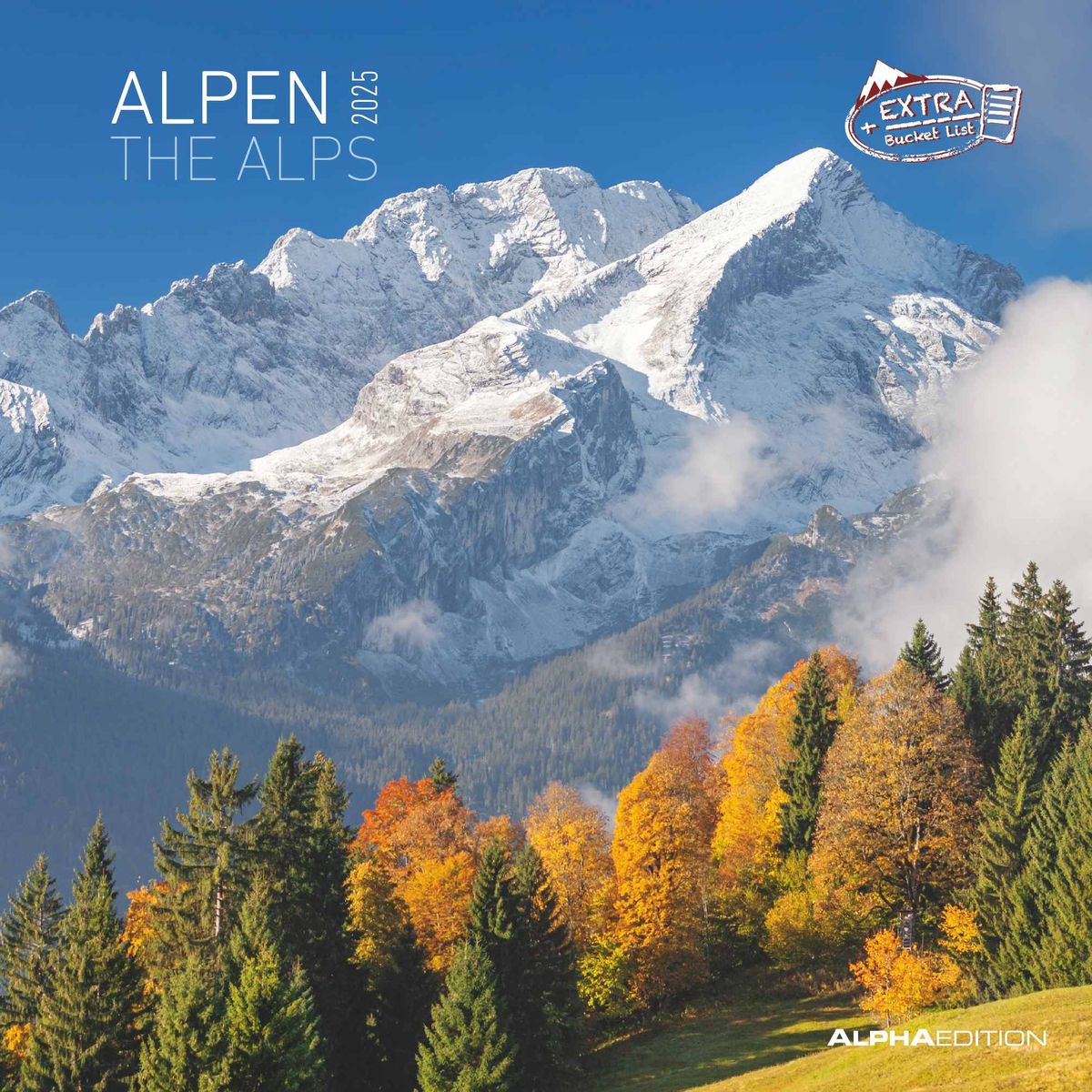 Alpen 2025 Broschürenkalender 30x30 cm (30x60 Kalender