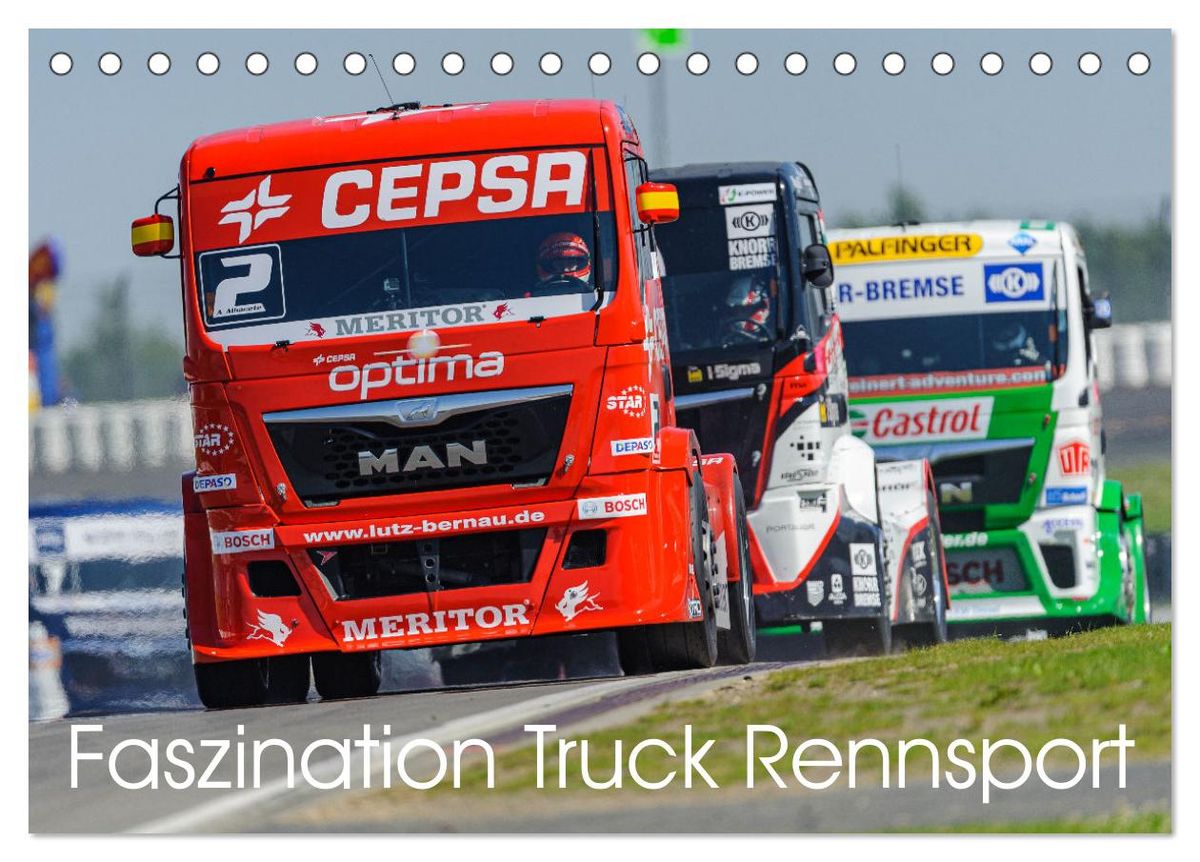 'Faszination Truck Rennsport (Tischkalender 2025 DIN A5 quer), CALVENDO 