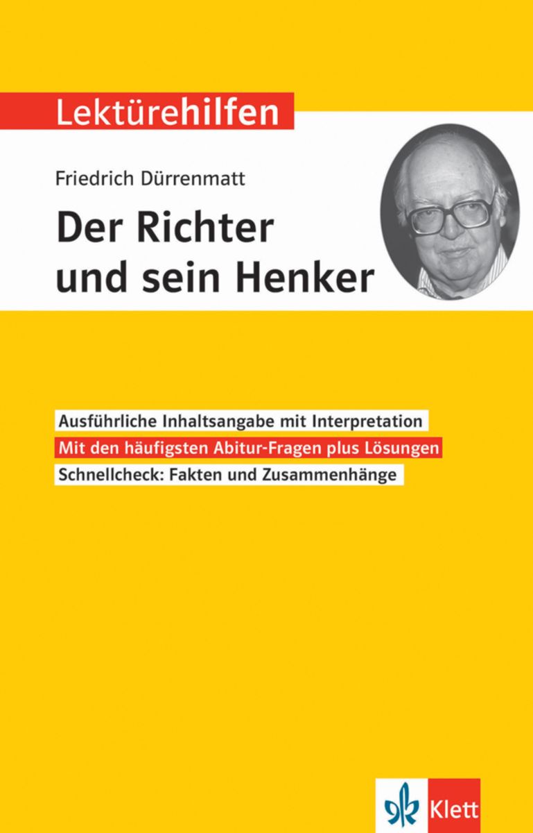 Der Richter Und Sein Henker Zusammenfassung Klett Lektürehilfen Friedrich Dürrenmatt, "Der Richter und sein Henker
