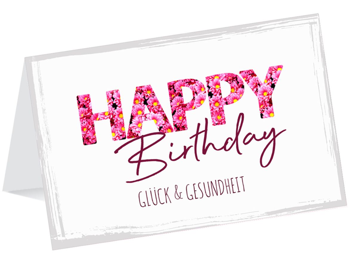 LUMA 6x Grußkarten Geburtstag, Happy Birthday, Glück & Gesundheit