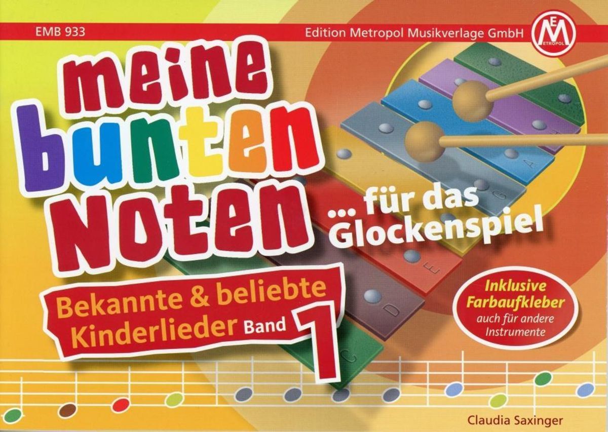 'Meine bunten Noten für das Glockenspiel Kinderlieder Band 1' von