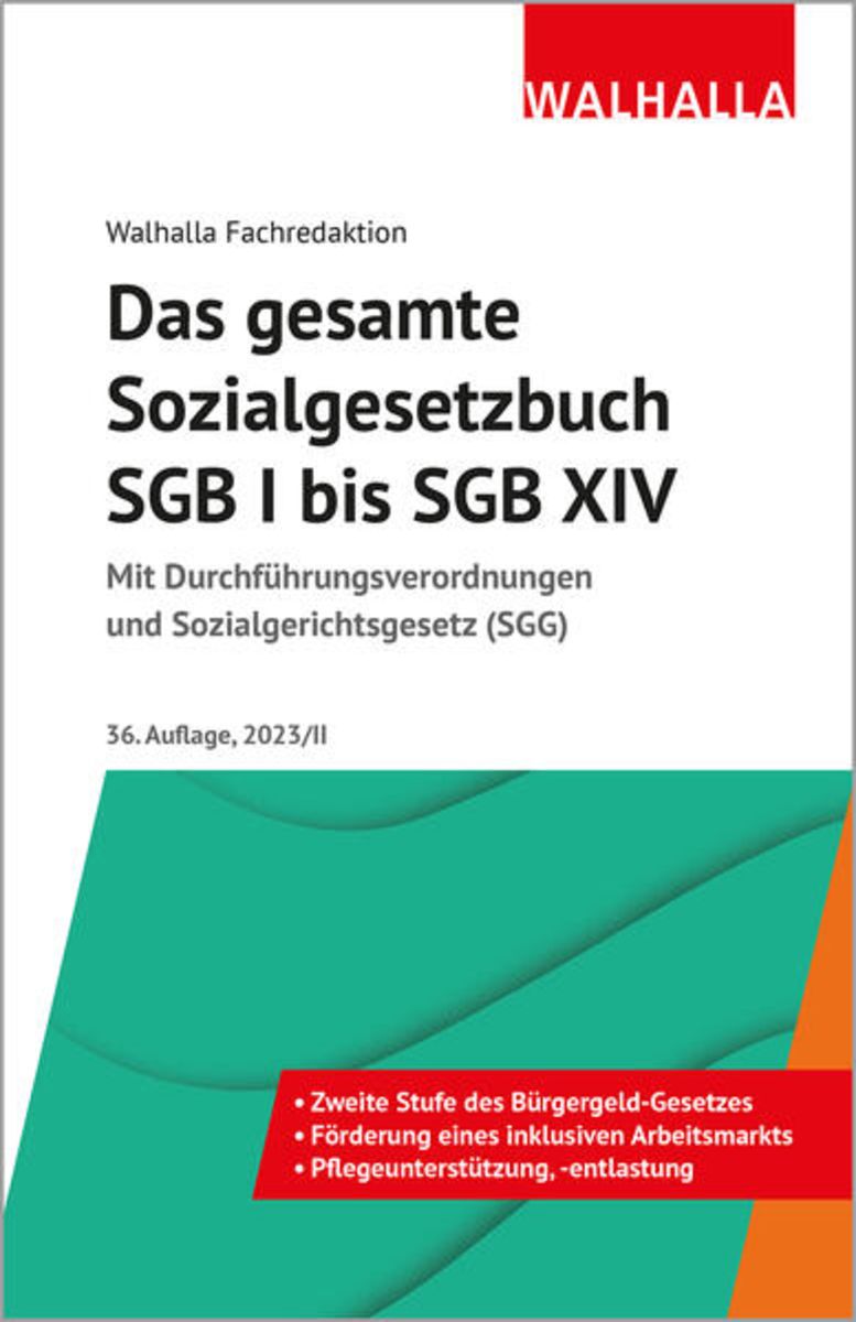 'Das Gesamte Sozialgesetzbuch SGB I Bis SGB XIV' Von 'Walhalla ...