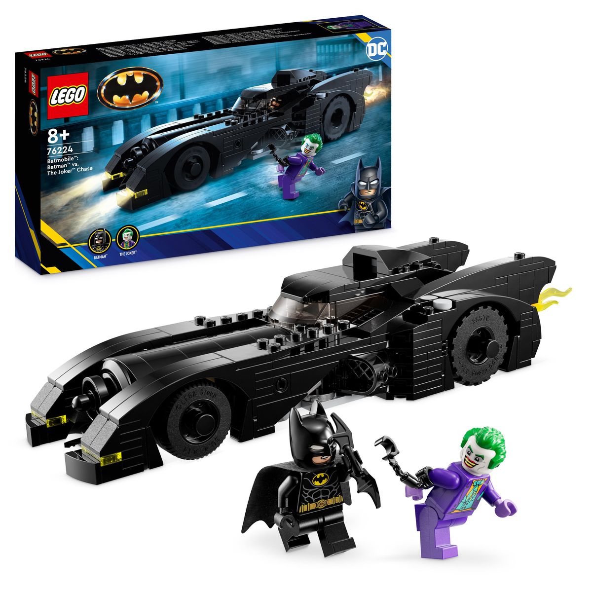 LEGO DC 76224 Batmobile: Batman verfolgt den Joker, mit Auto und