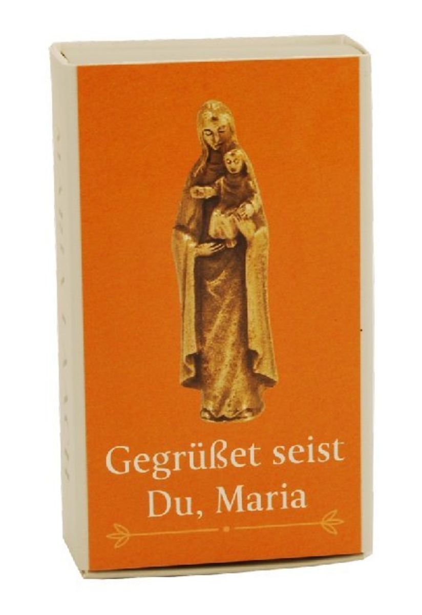 Figur Madonna mit Kind, in Schachtel Gegrüßet seist du, Maria von