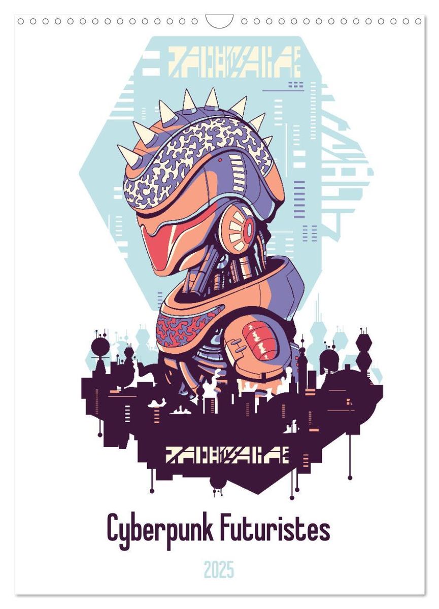 'Cyberpunk Futuristes (Calendrier mural 2025 DIN A3 horizontal
