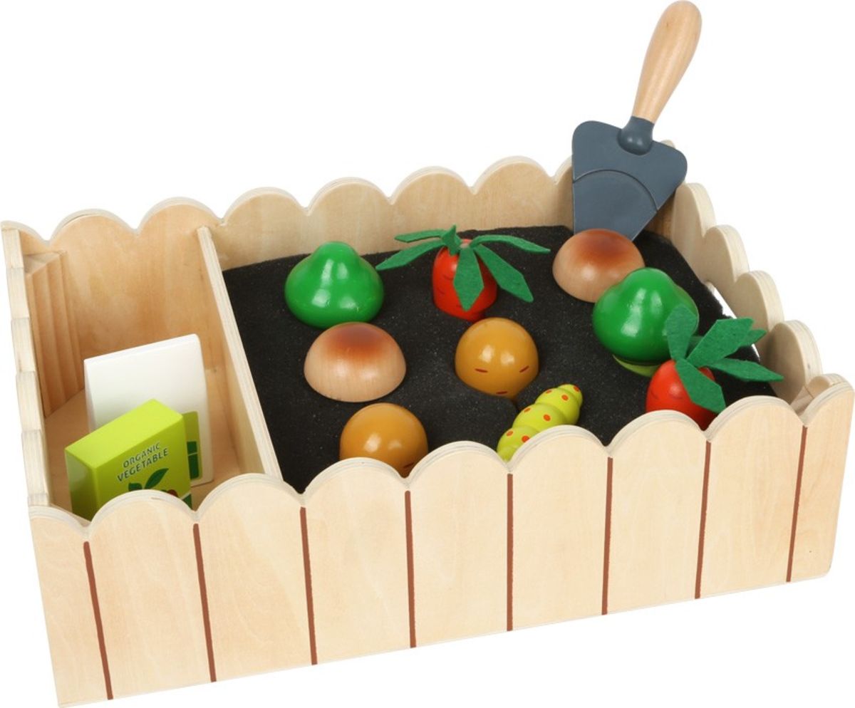 Small foot 12011 Gemüsegarten Spielset, MiniBeet mit Zubehör, 13