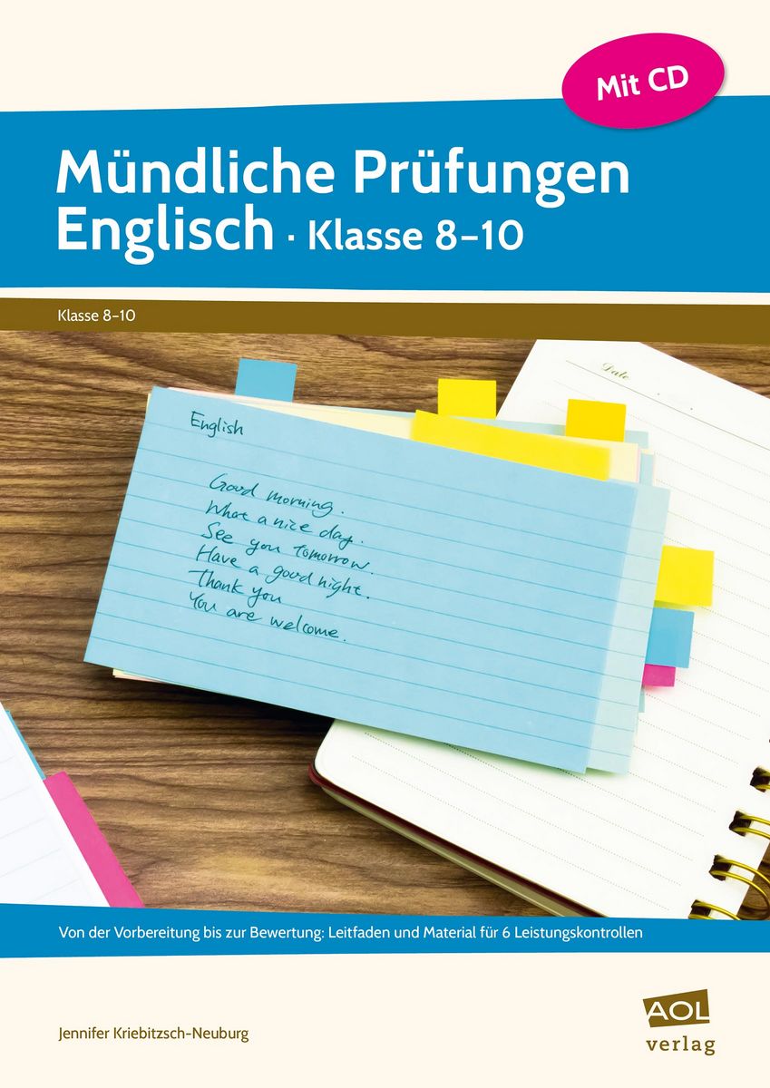 'Mündliche Prüfungen Englisch - Klasse 8-10' - 'Englisch' Schulbuch