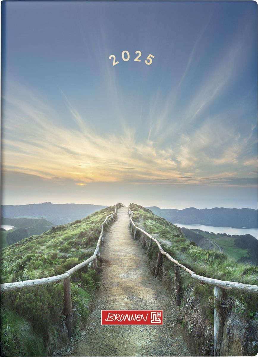 Brunnen 1073115025 Taschenkalender Modell 731 (2025) "Mountain Trail" 2 Seiten = 1 Woche A6