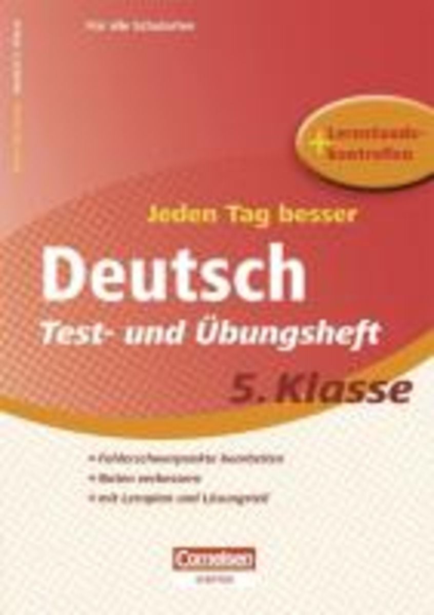 'Jeden Tag besser. Deutsch 5. Schuljahr. Übungsheft mit Lernplan und