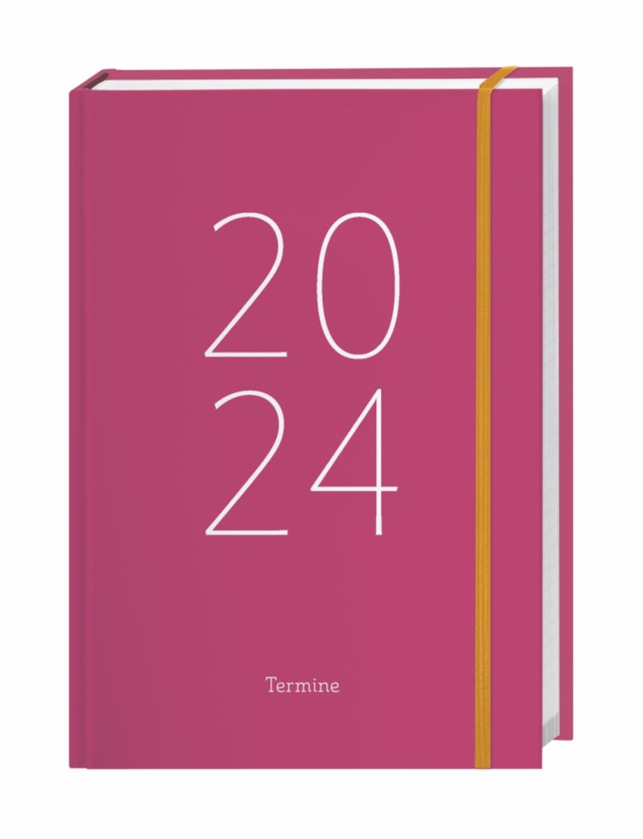 'TagesKalenderbuch A6, pink 2024' 'Athesia'