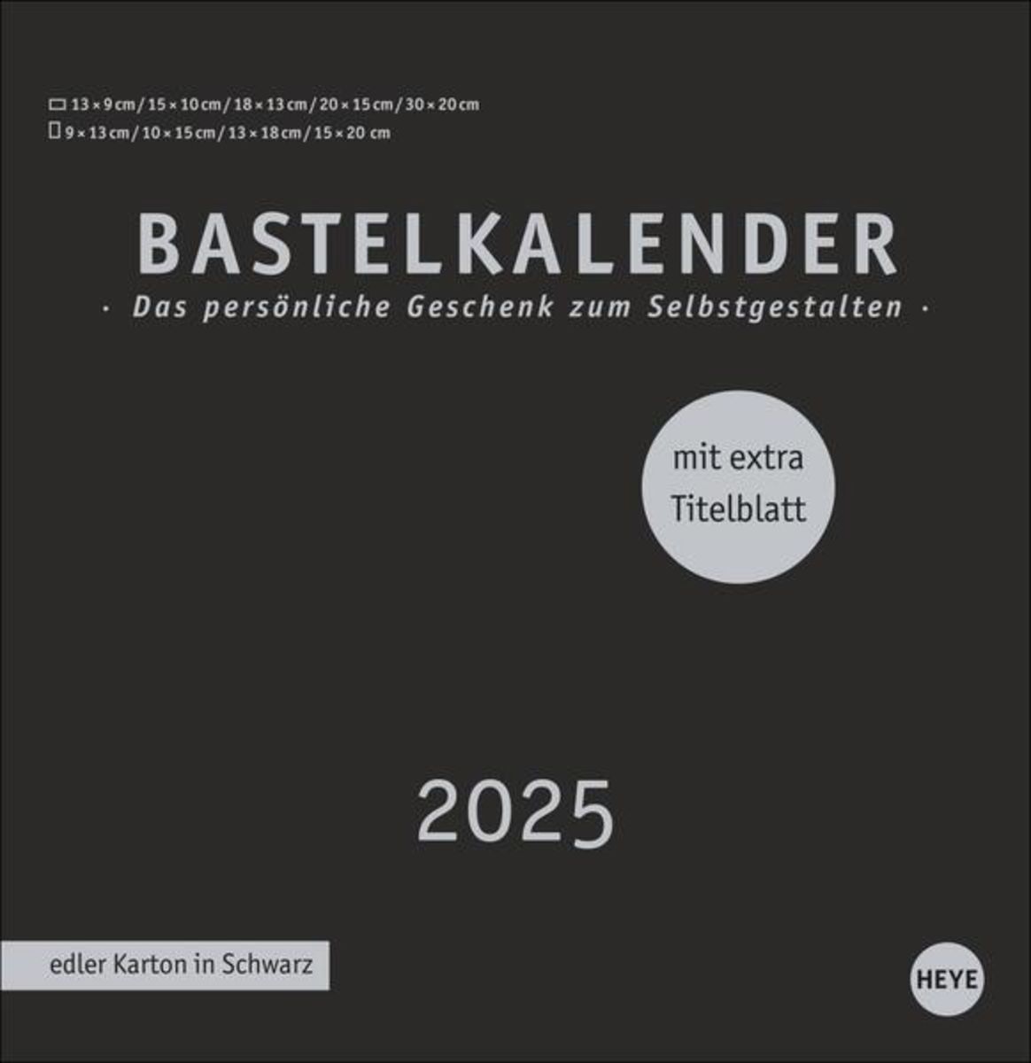 'Premium-Bastelkalender schwarz groß 2025' - 'Athesia'