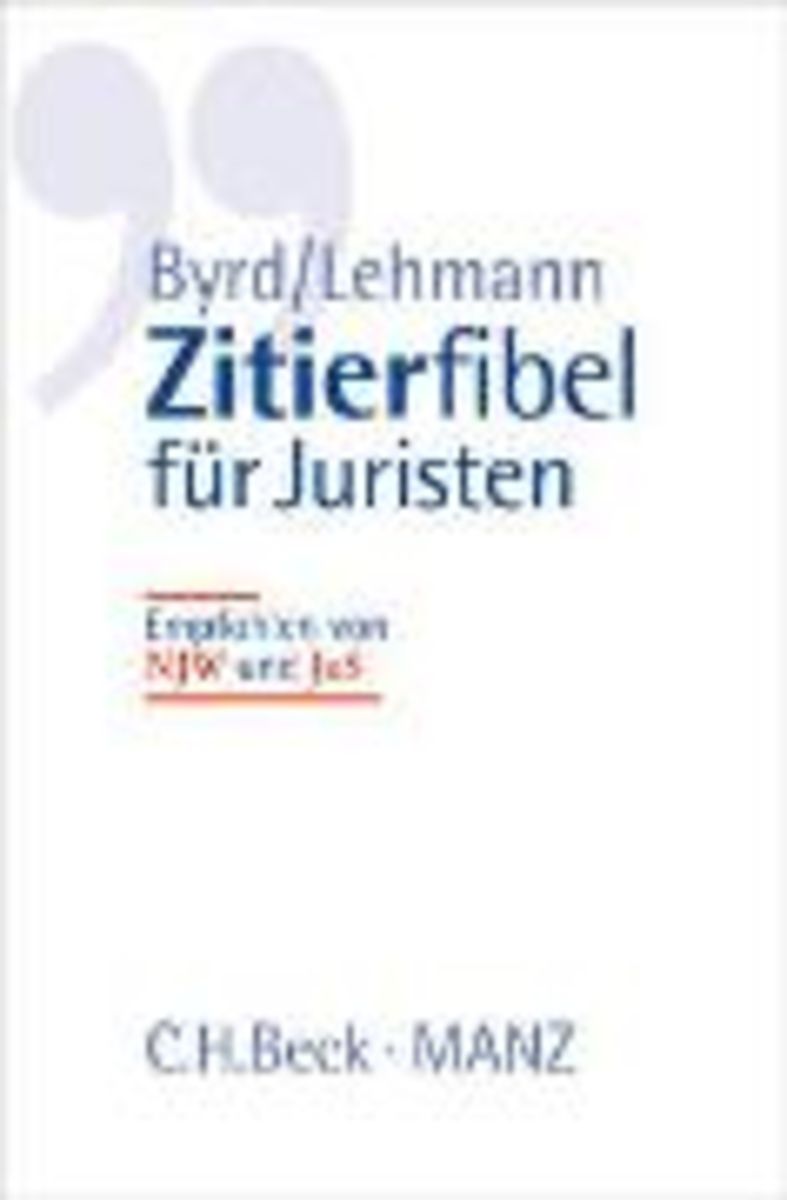 'Zitierfibel Für Juristen' Von 'Matthias Lehmann' - Buch - '978-3-406 ...