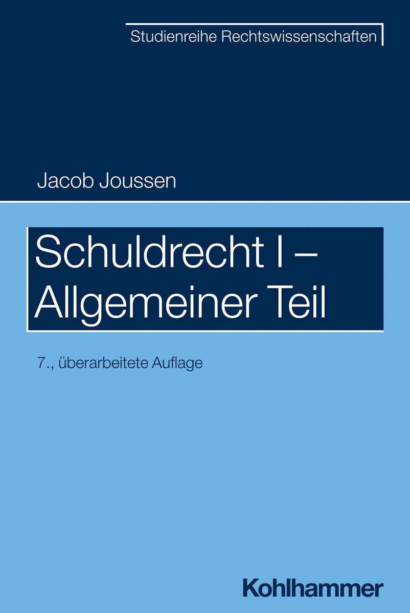 'Schuldrecht I - Allgemeiner Teil' Von 'Jacob Joussen' - Buch - '978-3 ...