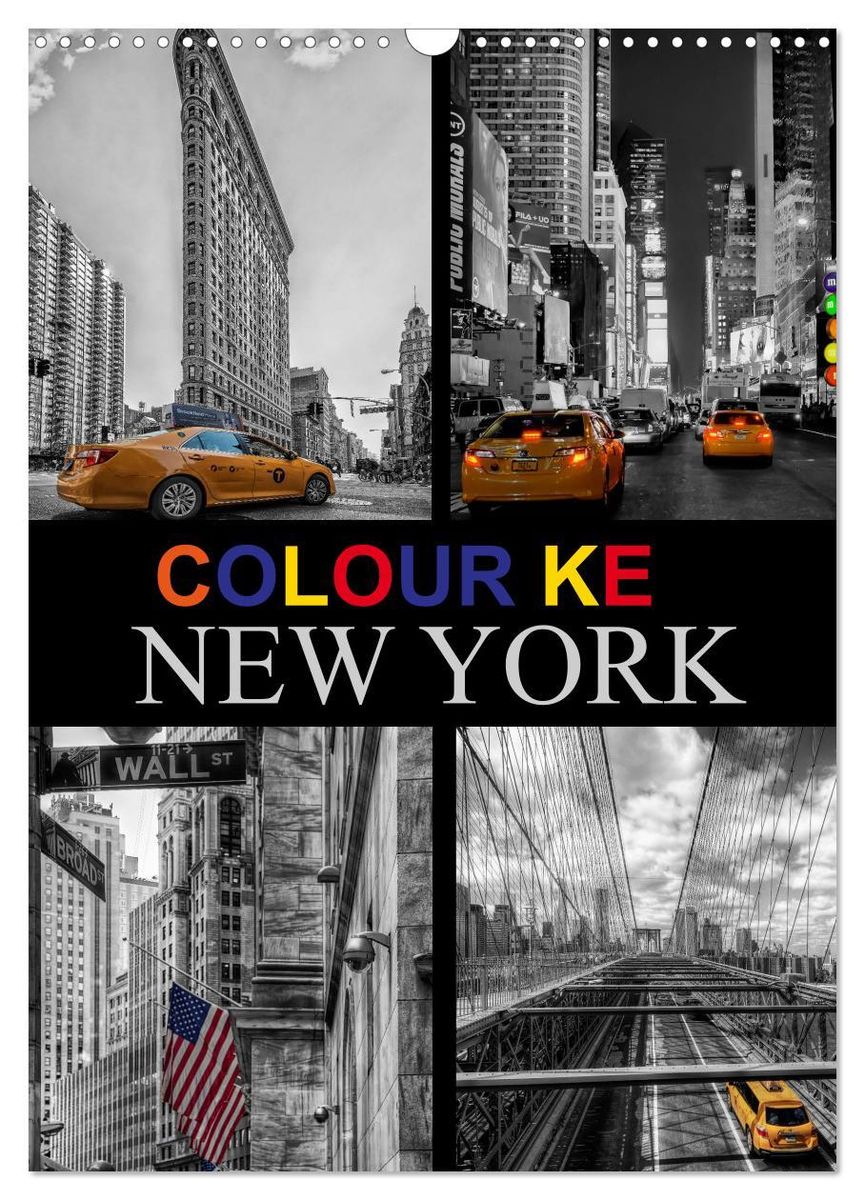 'Colour Key in New York (Wall Calendar 2024 DIN A3 portrait), CALVENDO